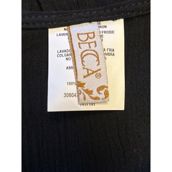 Becca by Rebecca Virtue Ponza Plunge Mini Dress in Black Size M Beach Cover Up - Picture 5 of 6